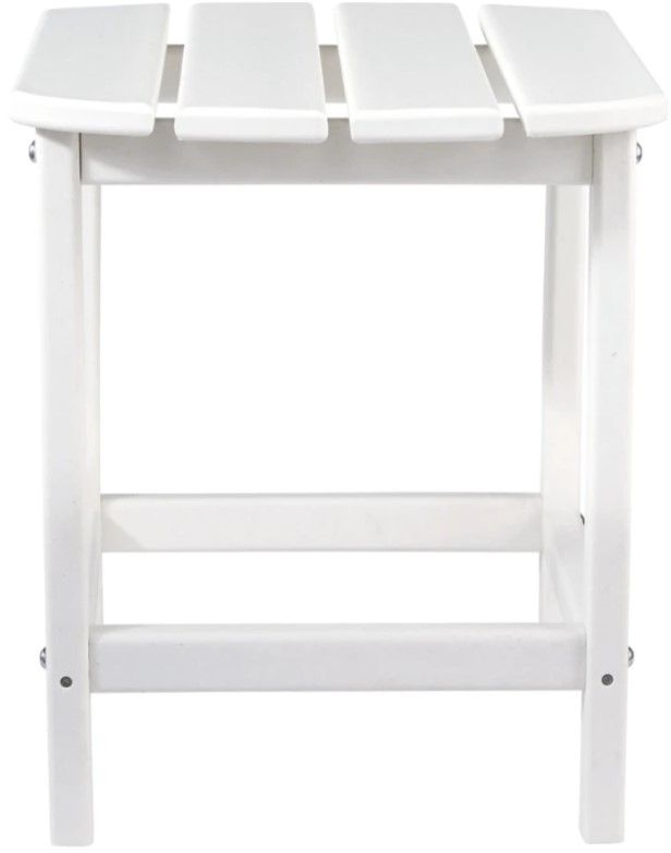 Signature Design by Ashley® Sundown Treasure White Plastic Outdoor Rectangular End Table-1