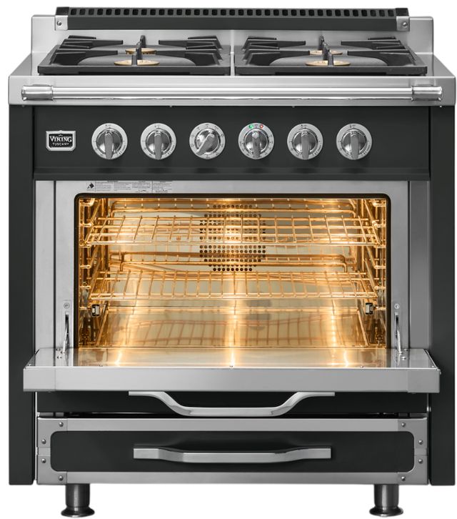 Viking® Tuscany 36" Antique Bronze Pro Style Dual Fuel Range-1