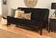 Kodiak Furniture Monterey Suede Black/Espresso Full Futon with Mattress-1