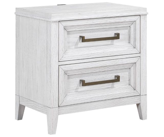 Coaster® Marielle 5-Piece Distressed White Eastern King Panel Bedroom Set-3