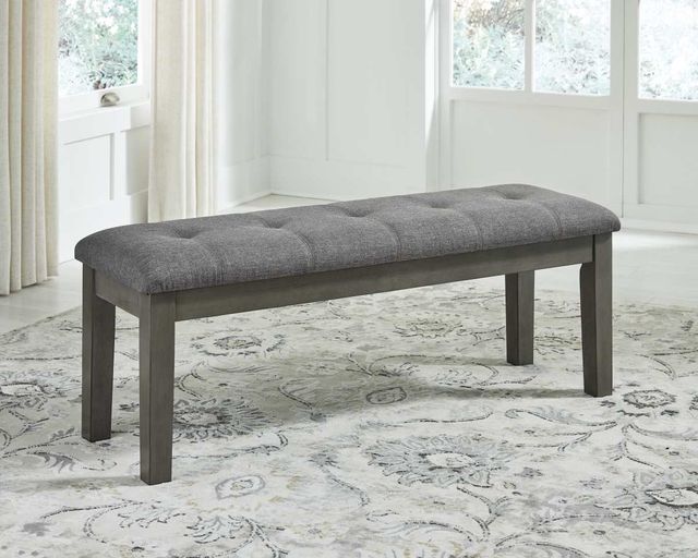 Signature Design by Ashley® Hallanden Antiqued Gray Dining Bench-3