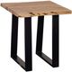 Porter International Designs Manzanita Natural End Table with Black Metal Base -0