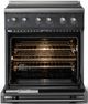 Viking® 5 Series 30" Cast Black Pro Style Induction Range with Polished Chrome Trim-1