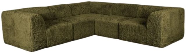 Furniture of America® Nappi Olive Green L-Shape Sectional-0