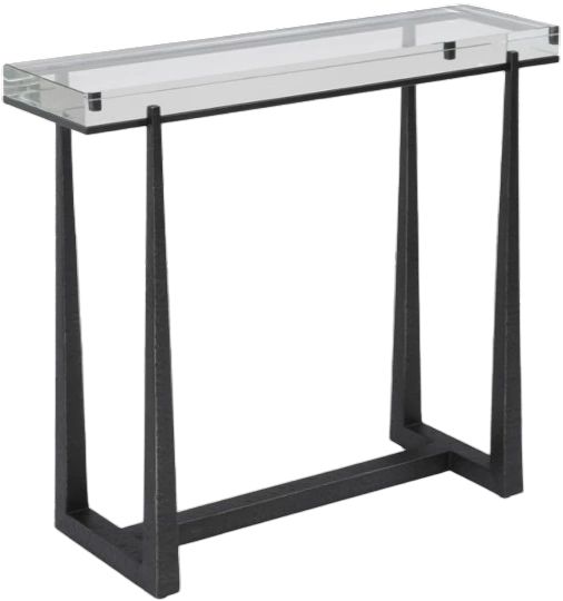 Uttermost® Midas Glass Top End Table with Bronze Metal Base-0