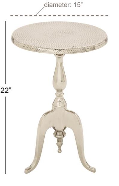 Deco Marche Silver Accent Table-2
