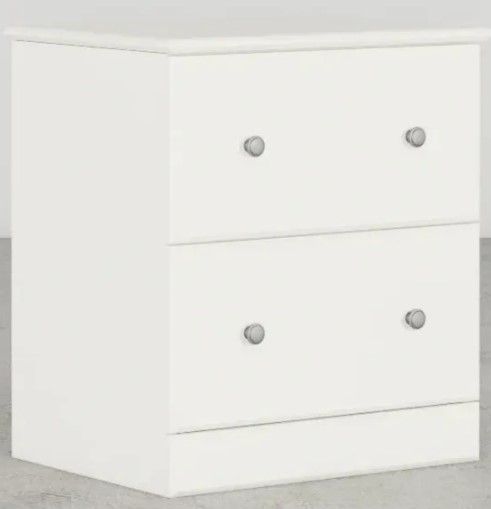 Perdue Woodworks Essential White 2-Drawer Nightstand-0