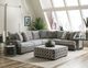 Furniture of America® Alannah Light Gray/Brown Ottoman-1