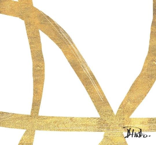 Classy Art Golden Swirls Square II by Patricia Pinto Wall Art-1