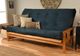 Kodiak Furniture Suede Navy 8" Coil Hinged Innerspring Queen Futon Mattress -2