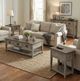 Sunny Designs™ Homestead Hills Tobacco Leaf End Table with Alpine Gray Base-1