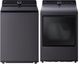 LG 5.5 Cu. Ft. Matte Black Impeller Top Load Washer and LG 7.3 Cu. Ft. Matte Black Electric Dryer-0