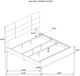 Coaster® Ines Upholstered Navy 52" Panel Eastern King Bed-2