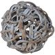 A & B Home Gray/White Tangled Snake Wood Sphere Decorative Object-0