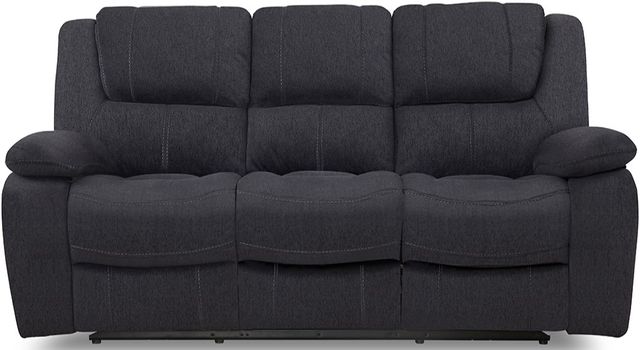 American Wholesale Furniture London Charcoal Manual Reclining Sofa-0