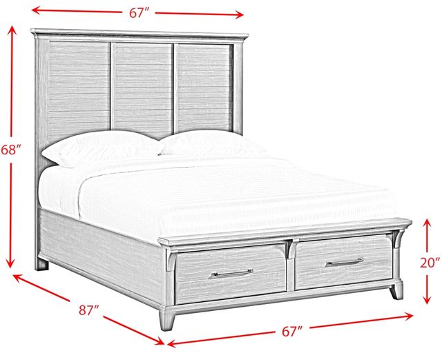 Elements International Montrose Brown/Espresso Queen Panel Storage Bed-2