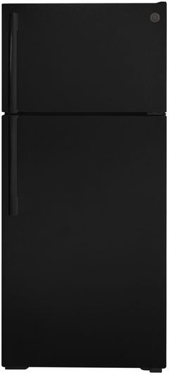 GE® 28 in. 16.6 Cu. Ft. Black Top Freezer Refrigerator