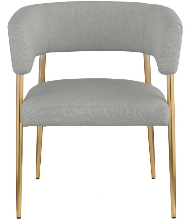 Meridian Furniture Creston Gray/Gold Dining Chair-1