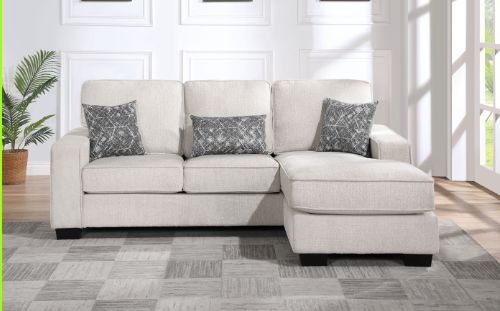 Milton Greens Stars 2-Piece Beige Plushy Cushioned Flared Square Arm Sectional-1