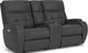 Flexsteel® Strait Steel Power Reclining Loveseat with Console and Power Headrests-0