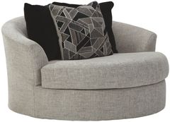 Benchcraft® Megginson Storm Oversized Round Swivel Chair