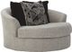 Benchcraft® Megginson Storm Oversized Round Swivel Chair-0