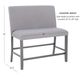 Powell® Seneca Gray Upholstered Counter Bench-3