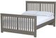 Crate Designs™ Furniture Graphite Full Extra-Long Youth Shaker Bed-0