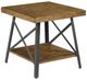 Emerald Home Chandler Brown End Table with Steel Gray Base-0