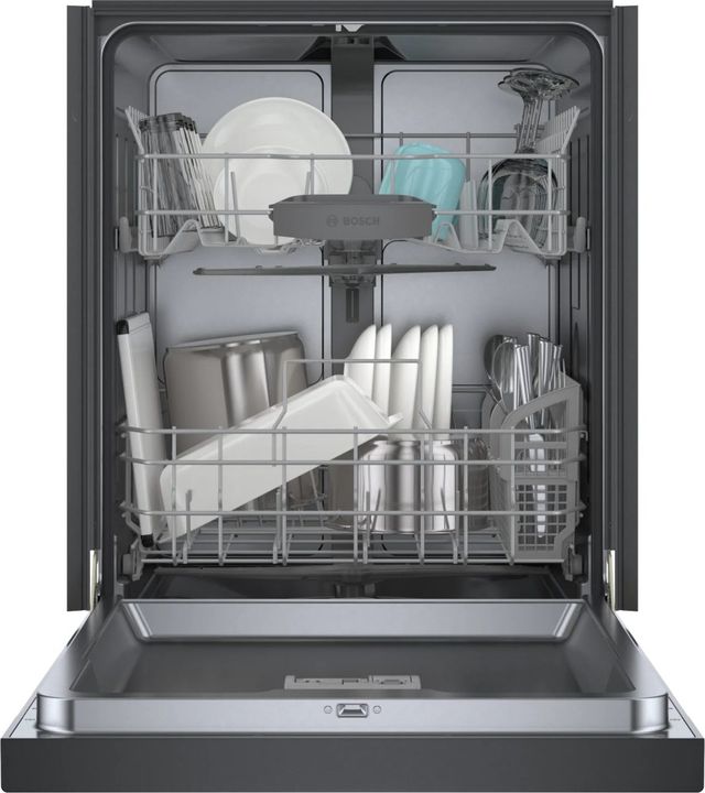 Bosch® 100 Series 24" Black Front Control Built-In Dishwasher-2