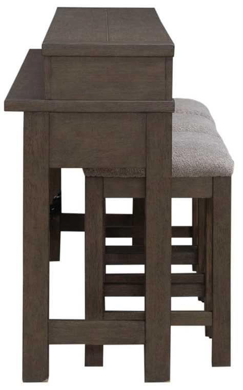 Liberty Furniture Cascade Falls 4-Piece Gray Mist/Satin Espresso Counter Dining Set-3
