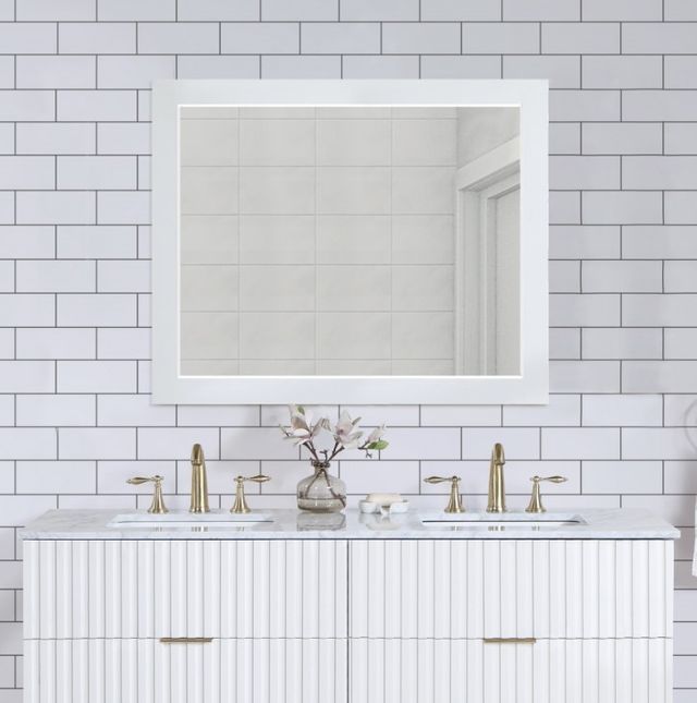 Meridian Furniture Monad White 44" Mirror-4