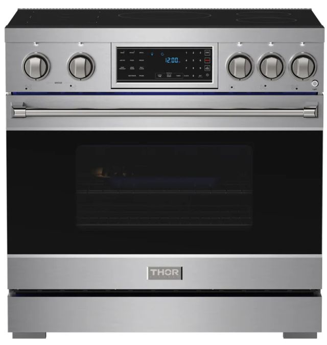 Thor Kitchen® Gordon Ramsay Collection 36" Stainless Steel Pro Style Induction Range with Tilt Panel Touch Control-0