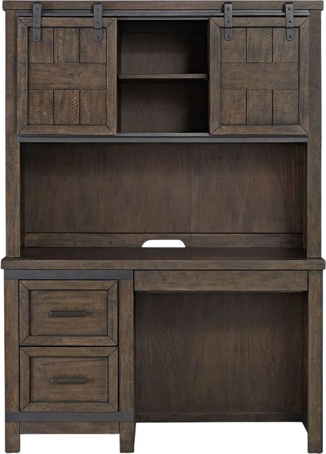 Liberty Furniture Thornwood Hills 2-Piece Rock Beaten Brown Desk Set-0