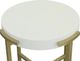 Fairfield® East Camden Pearl Round End Table with Antique Brass Base-2