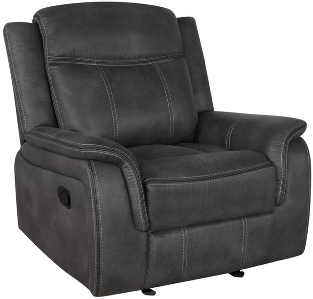 Coaster® Lawrence Charcoal Glider Recliner