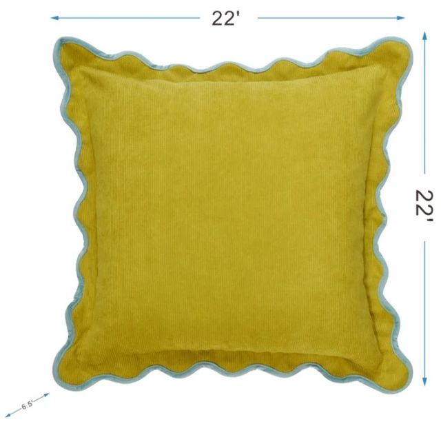 Stylecraft Tamara Day Yellow 22" Down Fil Designer Pillow-2