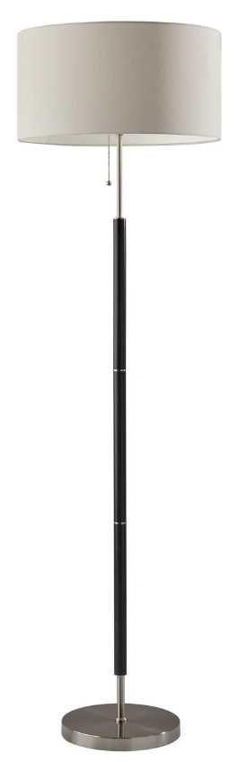 Adesso® Hamilton Brushed Steel Floor Lamp-0