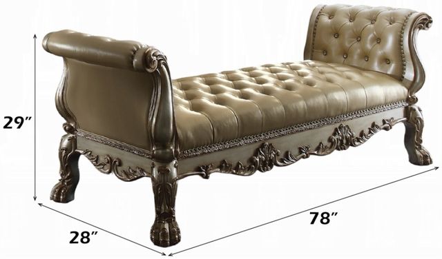 ACME Furniture Dresden Bone/Gold Patina Bench-2