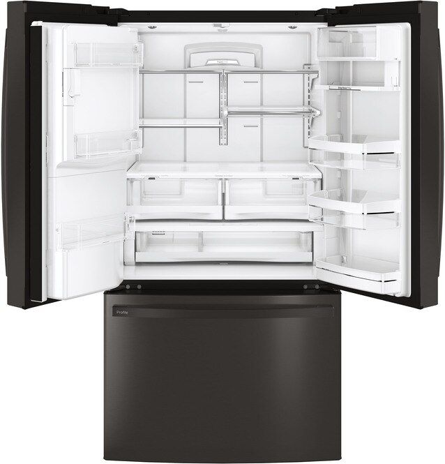 GE Profile™ 36 in. 27.8 Cu. Ft. Black Stainless Steel French Door Refrigerator-2
