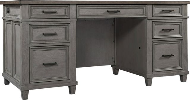 aspenhome® Caraway Aged Slate 66" Executive Desk-0