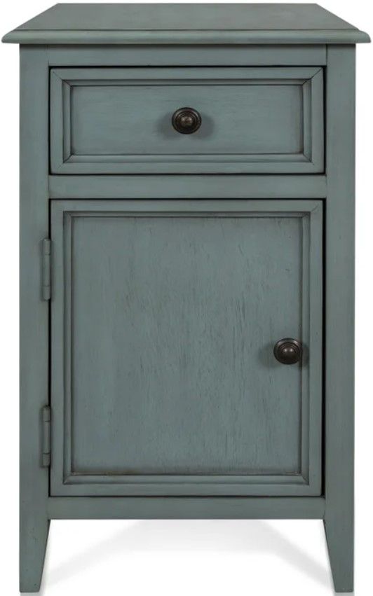 StyleCraft Aged Seafoam 1-Drawer Side Table-0