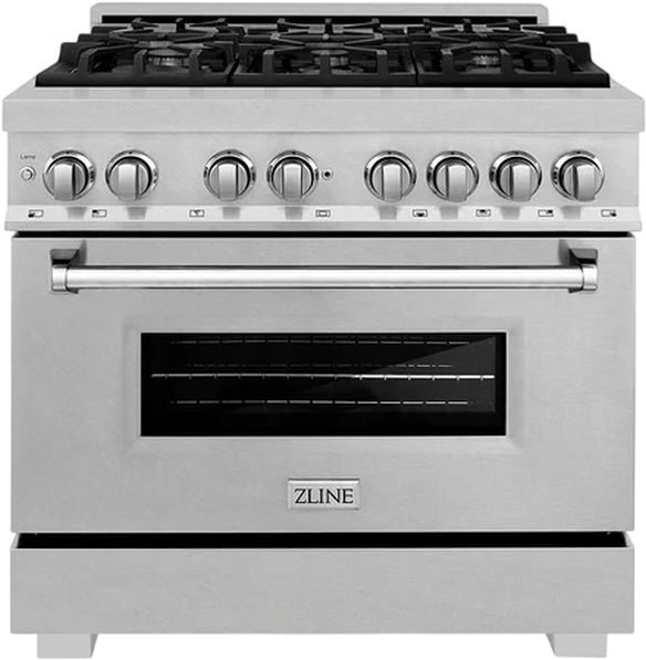 ZLINE 36" Satin Stainless Steel Pro Style Dual Fuel Range-0