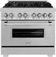 ZLINE 36" Satin Stainless Steel Pro Style Dual Fuel Range-0