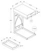 Monarch Specialties Inc. Glossy White Drawer Accent Table with Chrome Metal Base-3