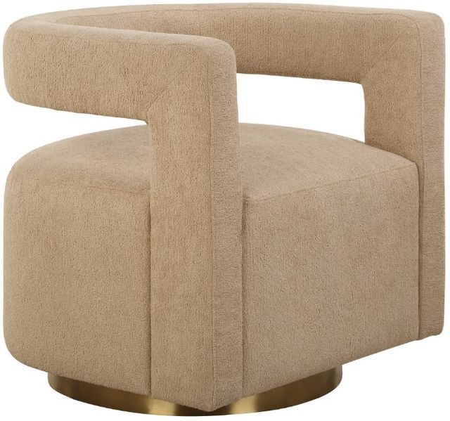 Uttermost® Grounded Beige Swivel Chair-0