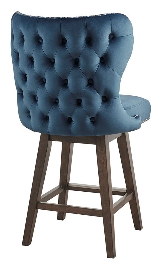 Olliix by Madison Park Hancock Dark Blue 27" Swivel Counter Stool-3
