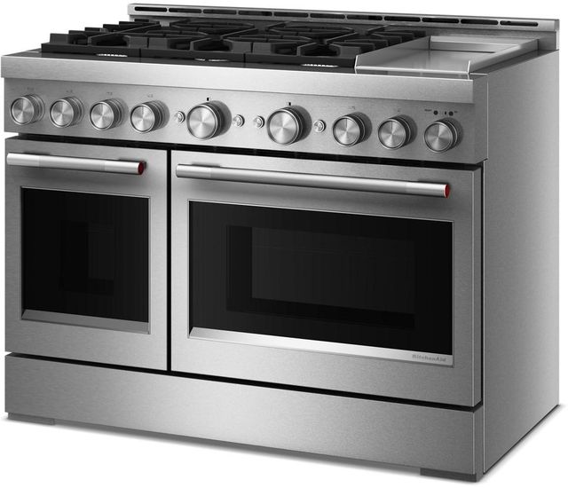 KitchenAid® 48" Stainless Steel 6 Burner Freestanding Pro Style Gas Range with Griddle-3