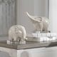 Uttermost® Kyan 2-Piece Ombre/Light Antique Sand Ceramic Elephant Sculptures-2