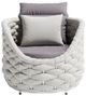 Zuo® Modern Coral Reef Gray/White Aluminum/Olefin Outdoor Accent Chair-2
